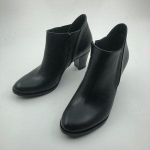 Handmade Black Leather Heel Booties - 8.5 Inch - Elegant & Unique